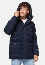 Indicode Winterjacke Krem Dunkelblau/Hellblau
