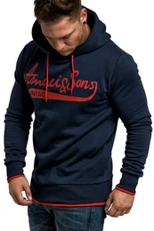 Kapuzenpullover MENIFEE Kapuzenpullover Herren Basic Kontrast Sweatjacke Pullover Hoodie Kapuzenpullover