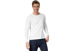 dressforfun Langarm-Shirt Männer Weiß/Creme/Dunkelblau
