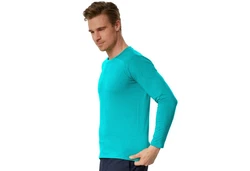 dressforfun Langarm-Shirt Männer Türkis/Grün