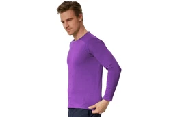 dressforfun Langarm-Shirt Männer Dunkelblau/Lila/Fliederfarben