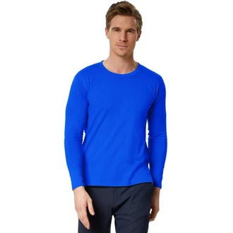 dressforfun Langarm-Shirt Männer Blau