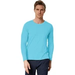 dressforfun Langarm-Shirt Männer Türkis/Hellblau/Blau