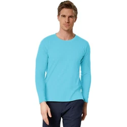dressforfun Langarm-Shirt Männer Türkis/Hellblau/Blau