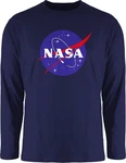 Shirtracer Rundhalsshirt Nasa Meatball Logo Statement Dunkelblau/Dunkelgrau