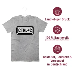 Shirtracer T-Shirt Papa/Mama - Baby copy - CTRL+C Partner-Look Familie Grau/Rot/Dunkelgrau