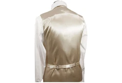 Paul Malone Anzugweste Herren Hochzeitsweste mit Plastron Set 2tlg florale (V15) cappuccino/braun (V42)