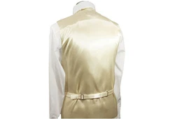 Paul Malone Anzugweste Herren Hochzeitsweste mit Plastron Set 2tlg florale (V15) creme/gold