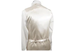 Paul Malone Anzugweste Herren Hochzeitsweste mit Plastron Set (V19) elfenbein (V44)