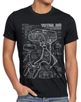 style3 Print-Shirt Virtual Boy 32Bit Schwarz/Dunkelgrau/Grün/Rot