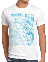 Print-Shirt Herren T-Shirt Dualshock playstation classic gamer ps2 ps3 ps4 ps5 pro vr slim