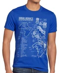 Print-Shirt Herren T-Shirt Dualshock Playstation Classic Gamer Blau