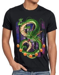 Print-Shirt Herren T-Shirt Shenlong Drache dragon Z goku vegeta roshi ball songoku vegeta gt