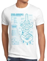 Print-Shirt Herren T-Shirt 2600 VCS Computer 80er joystick classic gamer retro 2800 5200 c64