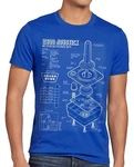 style3 Print-Shirt Herren T-Shirt VCS Computer Joystick Classic Gamer Retro Hellblau/Lila/Blau