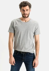 camel active T-Shirt Grau/Hellgrau