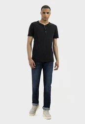 camel active Regular-fit-Jeans 5-Pocket Dunkelblau/Blau