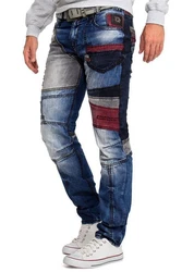 Cipo & Baxx 5-Pocket-Jeans Biker Hose BA-CD574 Blau