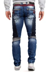 Cipo & Baxx 5-Pocket-Jeans Biker Hose BA-CD574 Blau