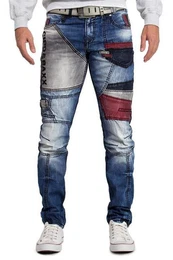 5-Pocket-Jeans Biker Hose BA-CD574 (1-tlg) mit farblich abgesetzten Bereichen