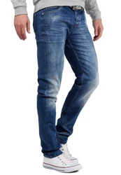 Cipo & Baxx Slim-fit Jeans Casual Hose BA-CD319B Blau/Hellblau