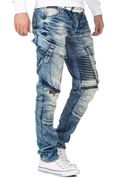 Cipo & Baxx Bikerjeans Freizeit Hose BA-CD523 Blau