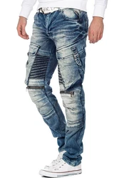 Cipo & Baxx Bikerjeans Freizeit Hose BA-CD523 Blau