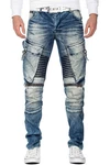 Cipo & Baxx Bikerjeans Freizeit Hose BA-CD523 Blau