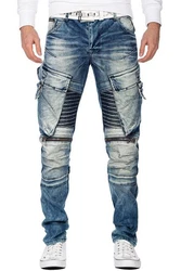 Cipo & Baxx Bikerjeans Freizeit Hose BA-CD523 Blau