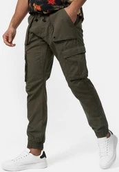 Indicode Cargohose Leonard Dunkelgrün/Khaki
