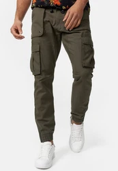 Indicode Cargohose Leonard Dunkelgrün/Khaki