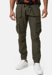 Indicode Cargohose Leonard Dunkelgrün/Khaki