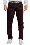 Cipo & Baxx Bikerjeans Freizeit Hose BA-CD581 Bordeaux