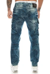 Cipo & Baxx Regular-fit Jeans Cargo Style Blau/Hellblau