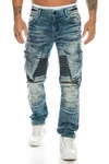 Cipo & Baxx Regular-fit Jeans Cargo Style Blau/Hellblau