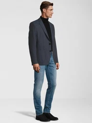 SteffenKlein Anzugsakko Slim Fit Dunkelblau/Grau/Hellblau/Blau