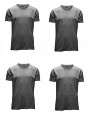 Jack & Jones T-Shirt (4er Pack) Dunkelgrau/Grau/Dunkelgrün