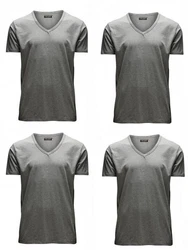 Jack & Jones T-Shirt (4er Pack) Dunkelgrau/Grau/Hellgrau