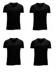 Jack & Jones T-Shirt (4er Pack) Schwarz