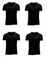 Jack & Jones T-Shirt (4er Pack) Schwarz