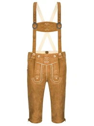 Trachtenlederhose Lederhose Herren Gustav (2-tlg) braun