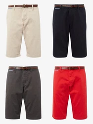 TOM TAILOR Chinoshorts JOSH REGULAR Dunkelgrau/Khaki/Grau/Dunkelbraun