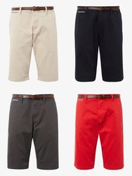 TOM TAILOR Chinoshorts JOSH REGULAR Dunkelgrau/Khaki/Grau/Dunkelbraun