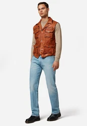 RICANO Weste SK Vest Braun/Orange/Beige/Rot