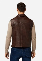RICANO Weste SK Vest Dunkelrot/Braun/Dunkelbraun/Beige