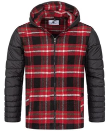 Steppjacke Herren Flanelljacke mit Kapuze H-265