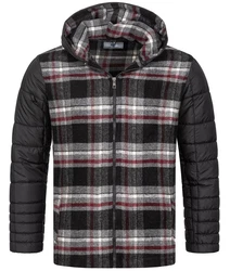 Rock Creek Steppjacke mit Kapuze H-265 Schwarz/Bordeaux/Dunkelgrau/Rot/Gelb/Grau