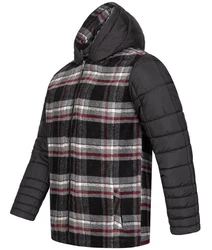 Rock Creek Steppjacke mit Kapuze H-265 Schwarz/Bordeaux/Dunkelgrau/Rot/Gelb/Grau