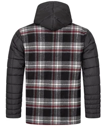 Rock Creek Steppjacke mit Kapuze H-265 Schwarz/Bordeaux/Dunkelgrau/Rot/Gelb/Grau