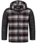 Rock Creek Steppjacke mit Kapuze H-265 Schwarz/Bordeaux/Dunkelgrau/Rot/Gelb/Grau